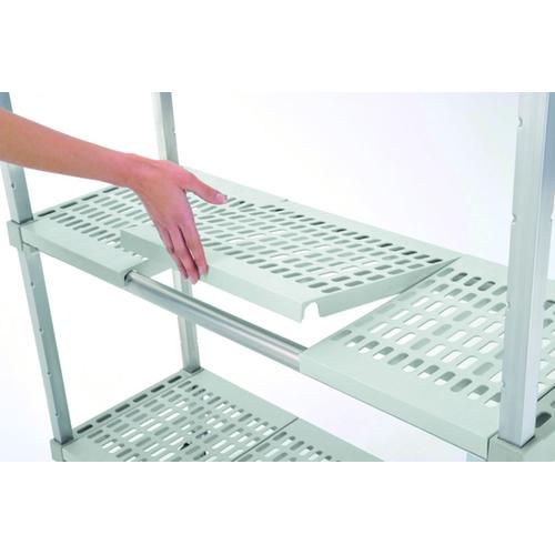 Assembled perforated polypropylene shelves 