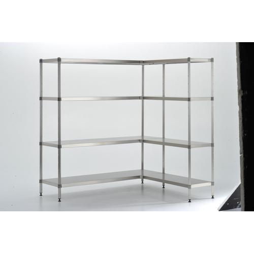 Assembled inox shelves 