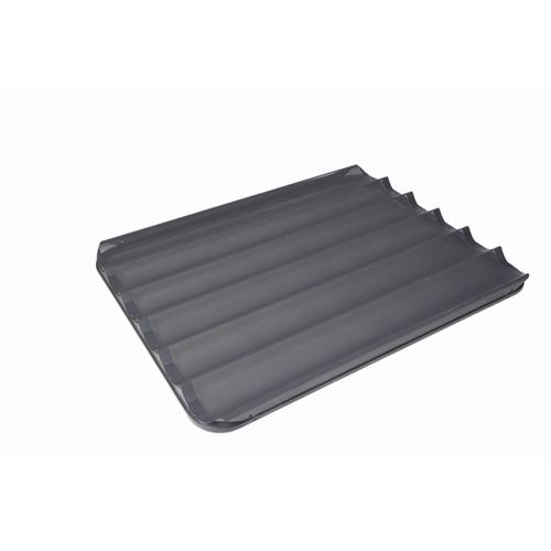 Aluminium baguette tray with silicone coating 