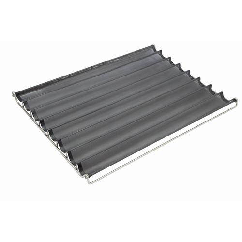 Aluminium baguette tray with silicone flexible mat 