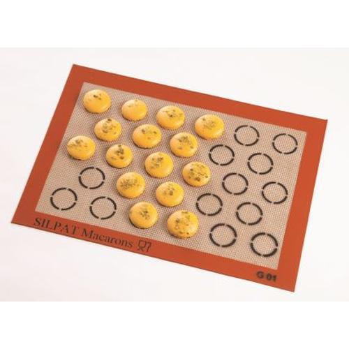 Silicone mat Silpat 60x40cm for macarons diam.3cm