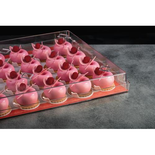 Plexiglass cover & tray rectangular 