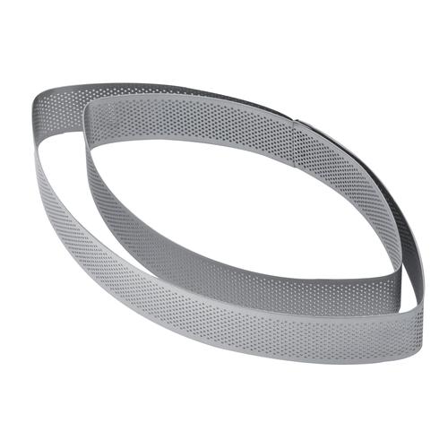 Perforated inox elliptic band height 2cm