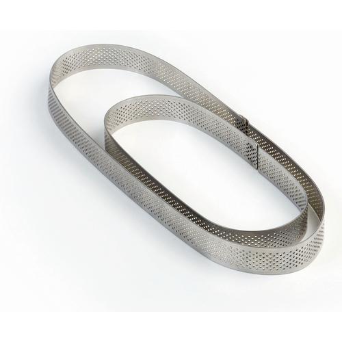 Perforated inox oval band height 2cm