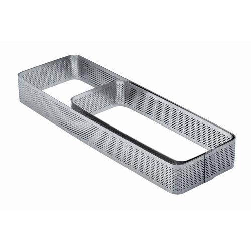 Perforated inox rectangular band height 2cm