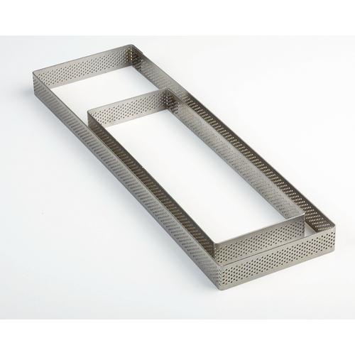 Perforated inox rectangular band height 2cm