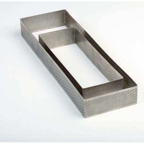 Perforated inox rectangular band height 3.5cm