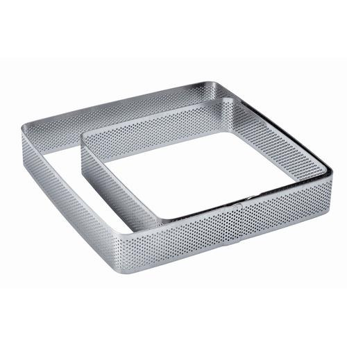 Perforated inox square band height 3.5cm