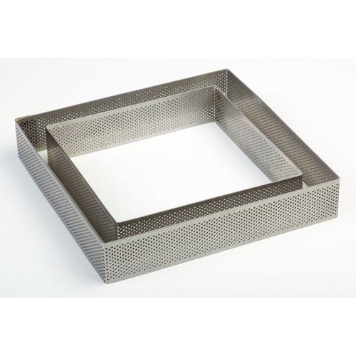 Perforated inox square band height 3,5cm