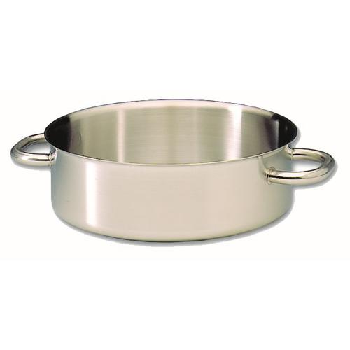 Inox sautepan with 2 handles 