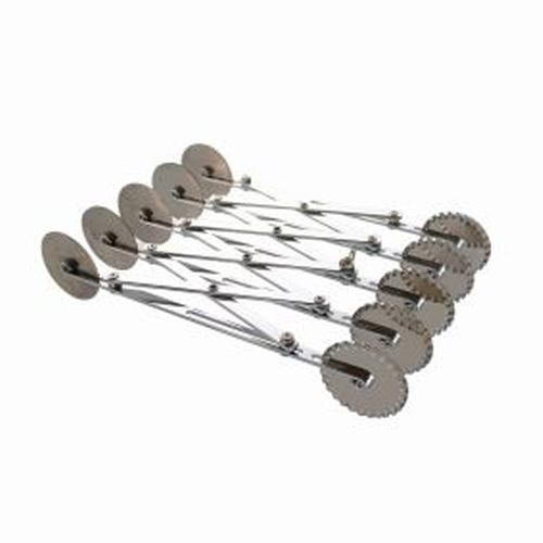Inox extensible cutter with 5 smooth & 5 festooned blades