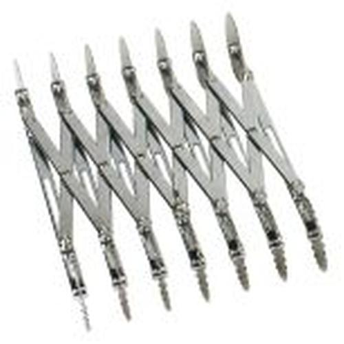Inox extensible cutter with 7 smooth & 7 festooned blades