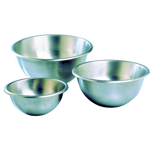 Hemispherical inox mixing bowl 