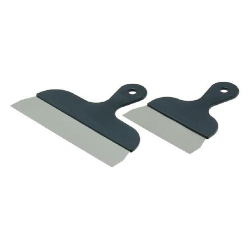 Inox scraper with plastic handle width 17cm