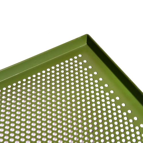 Perforated aluminium tray with teflon coating 