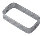 Perforated inox band for single serving rectangular 90x50xh20mm