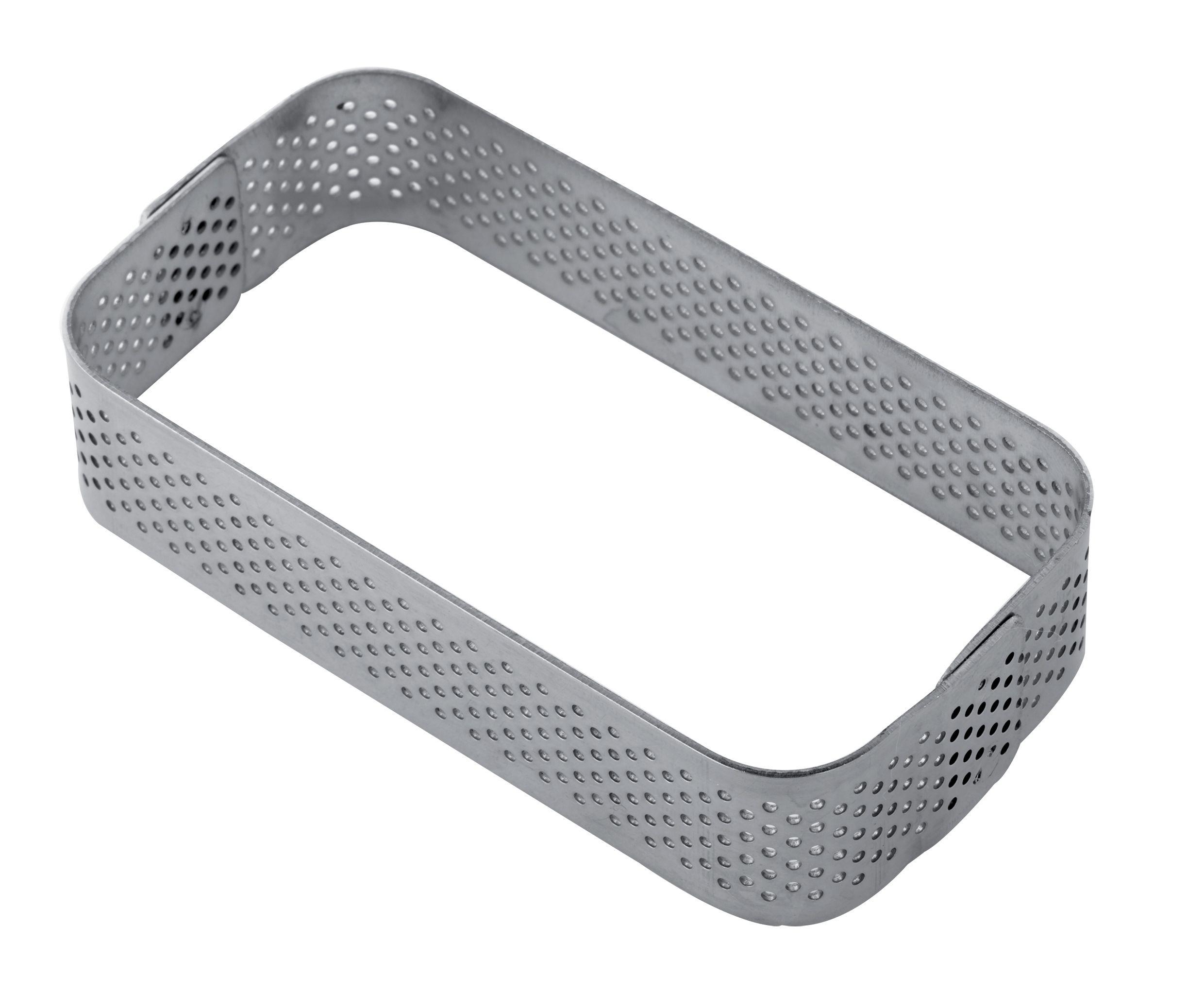 DEC-XF13-1z Perforated inox band for single serving rectangular 90x50xh20mm - Image 1