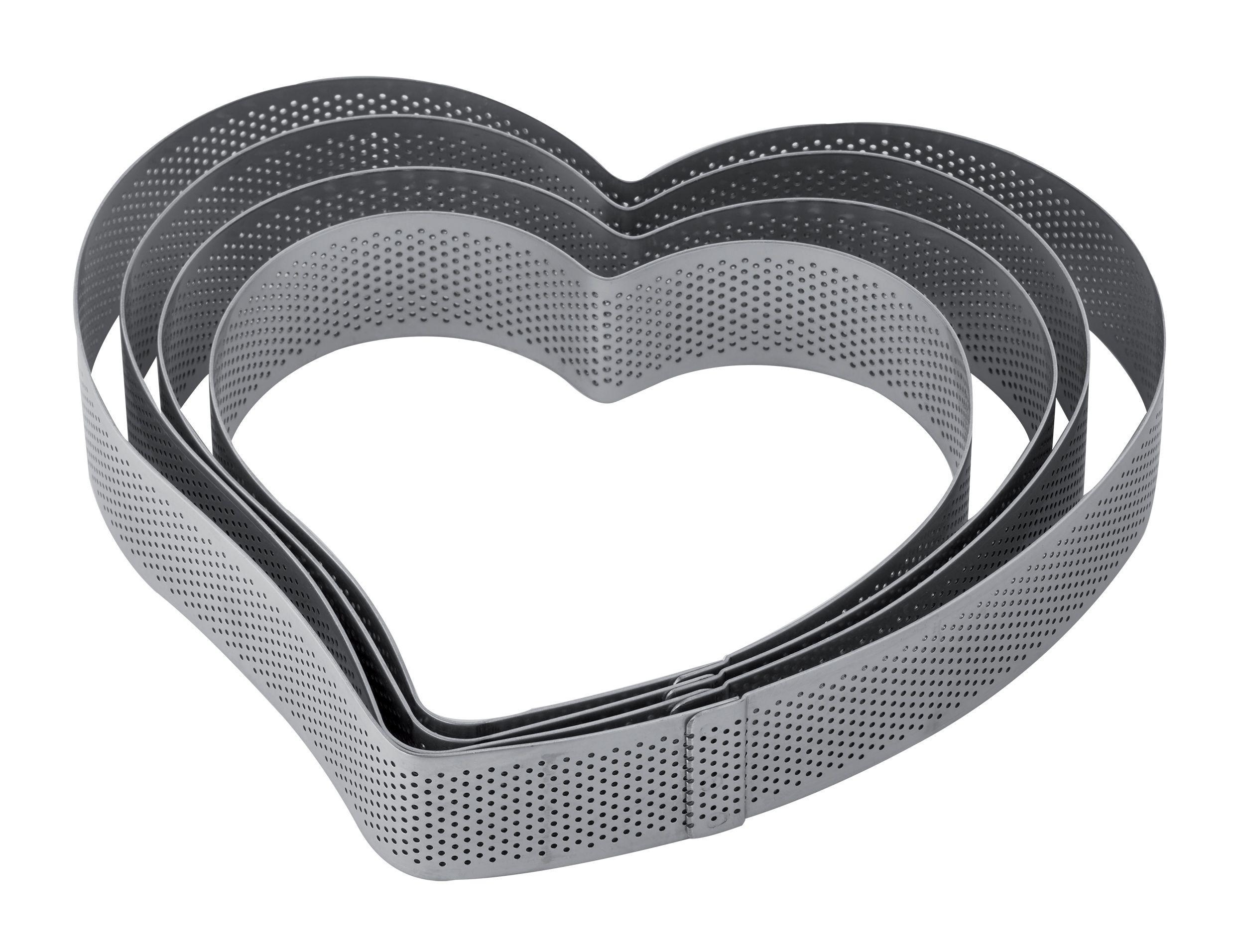 DEC-XFHEART1-1z Perforated inox heart shaped band height 3.5cm - Image 1