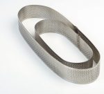 Perforated inox oval band height 3.5cm